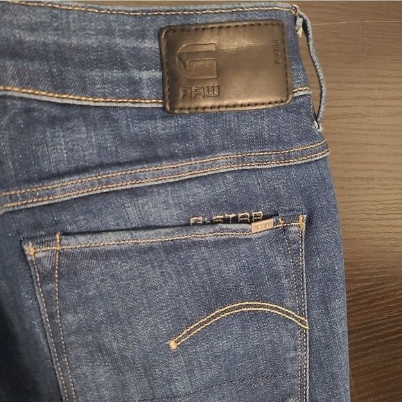 G-Star RAW 3301 Contour Blue Mid Rise Skinny Sz 26 - Picture 10 of 12